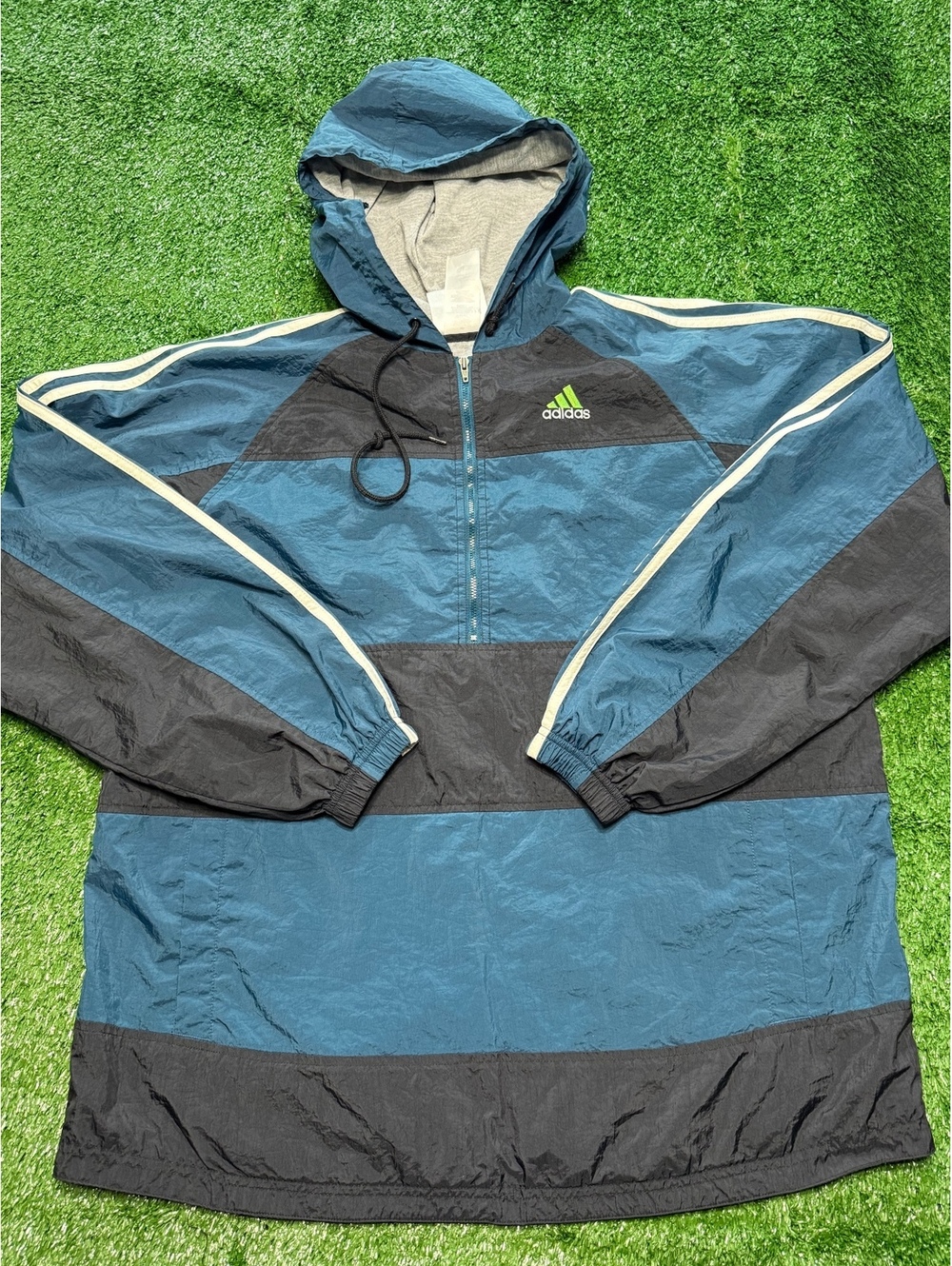 Vintage 1990s Adidas Anorak Pullover Jacket | Size Large